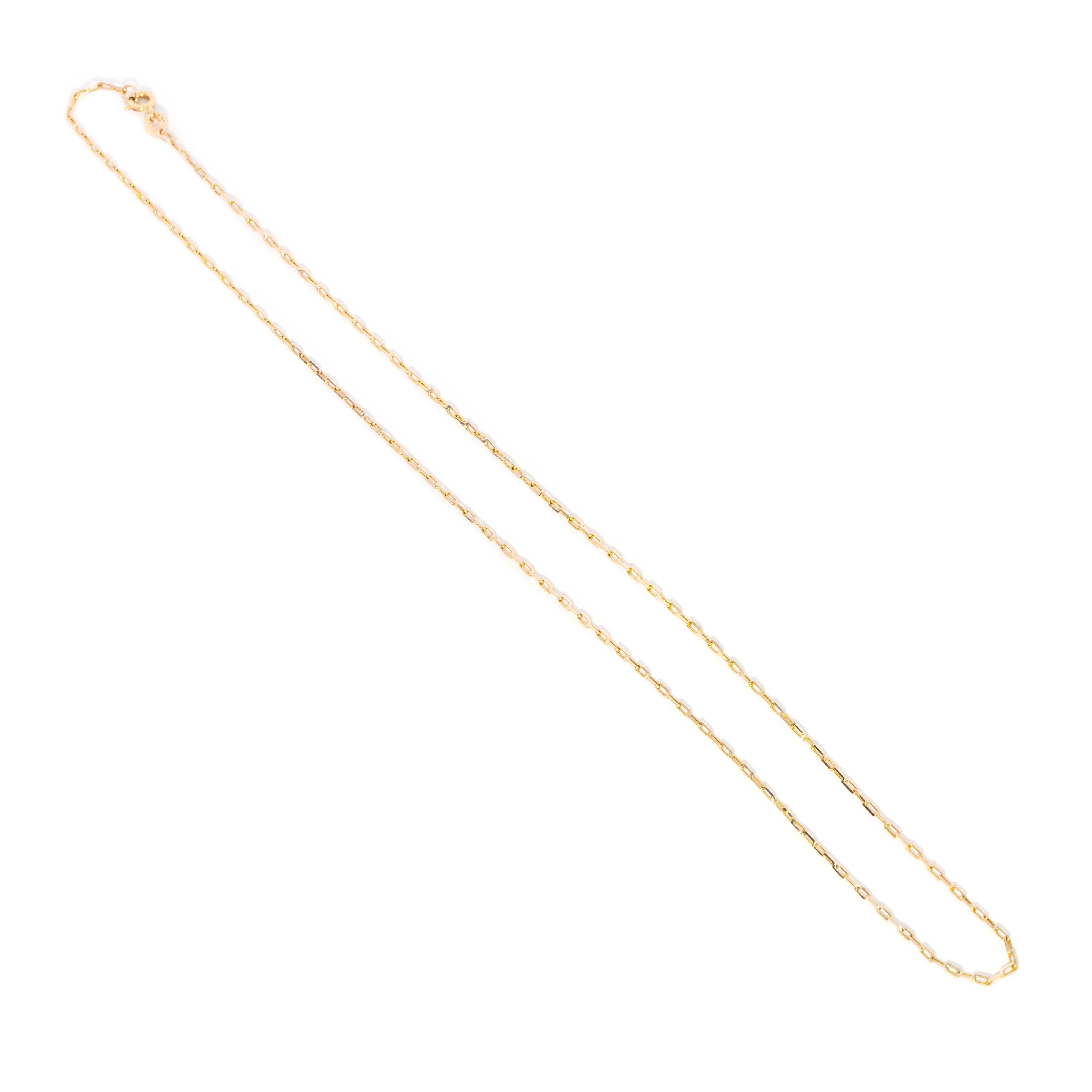 Trove Contemporary Double Cable Link Chain 14ct Yellow Gold 51cm Long Pendants/Necklaces Imperial Jewellery 