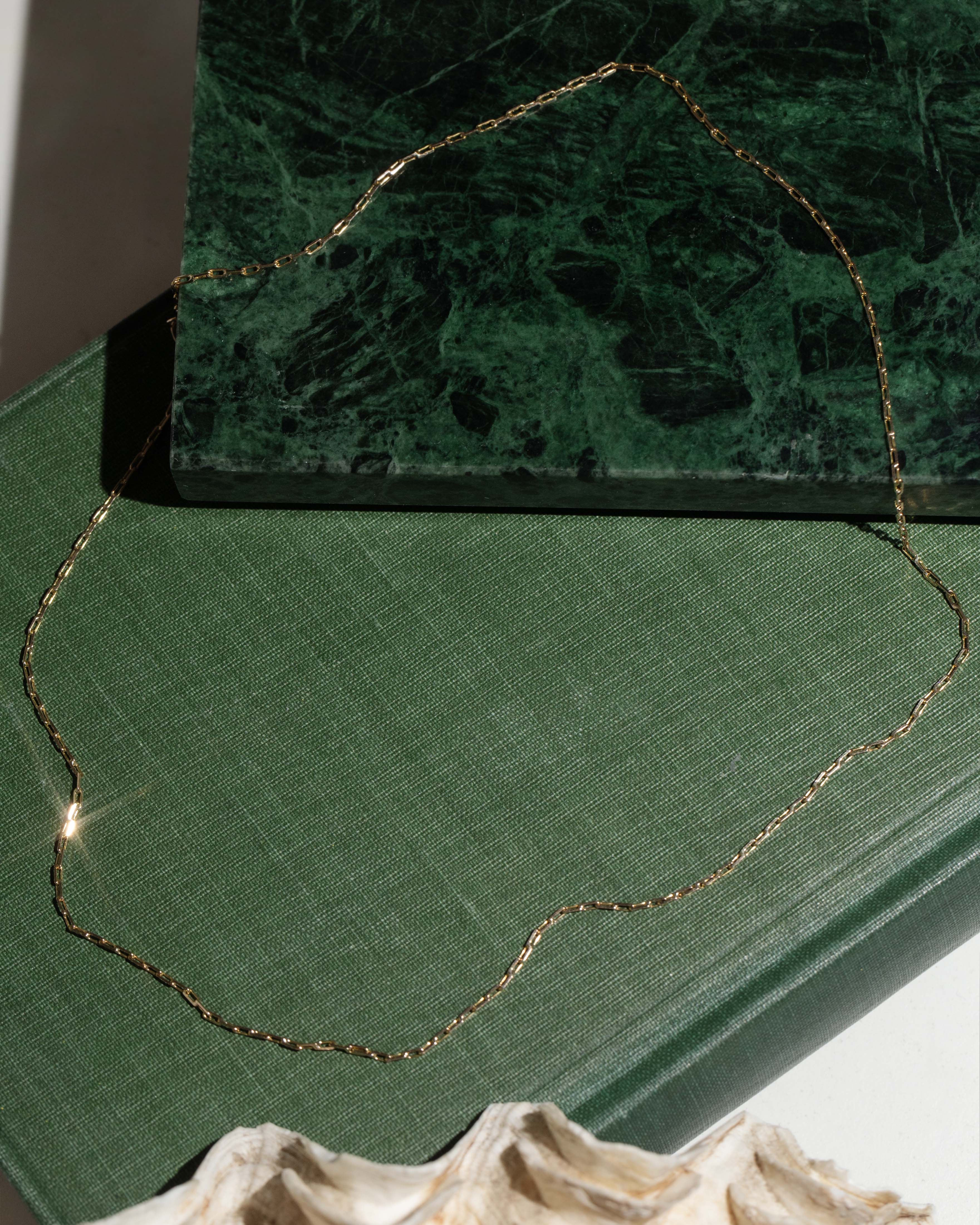Trove Contemporary Double Cable Link Chain 14ct Yellow Gold 51cm Long Pendants/Necklaces Imperial Jewellery 