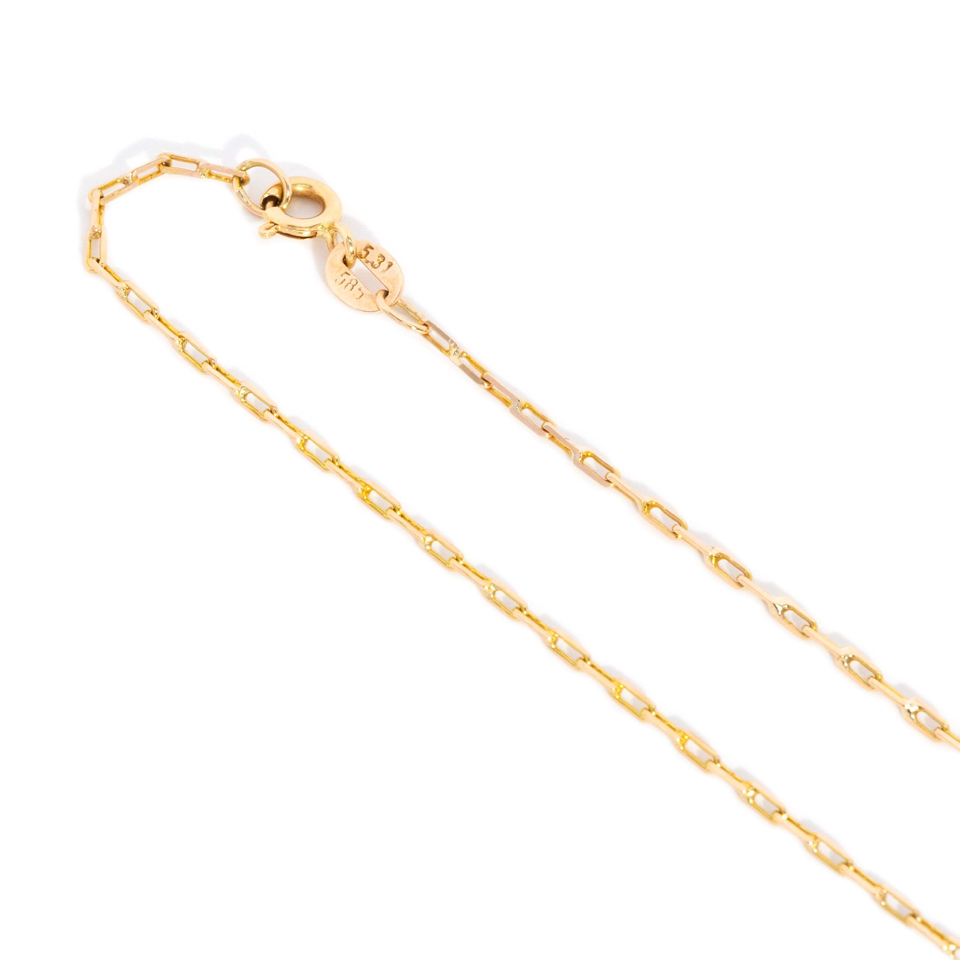 Trove Contemporary Double Cable Link Chain 14ct Yellow Gold 51cm Long Pendants/Necklaces Imperial Jewellery 