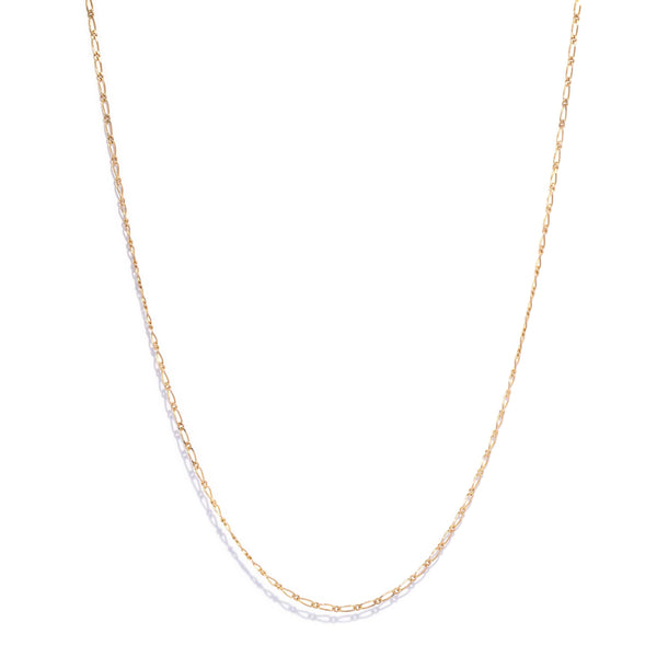 Trove Contemporary Figaro Link Chain 9ct Yellow Gold 42cm Long Pendants/Necklaces Imperial Jewellery 