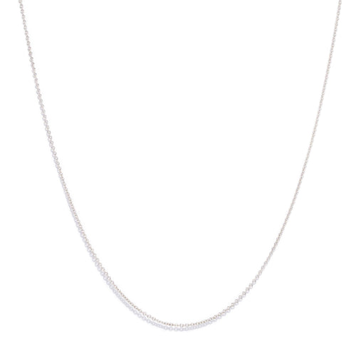 Trove Contemporary Round Cable Link Chain 18ct White Gold 45cm Long