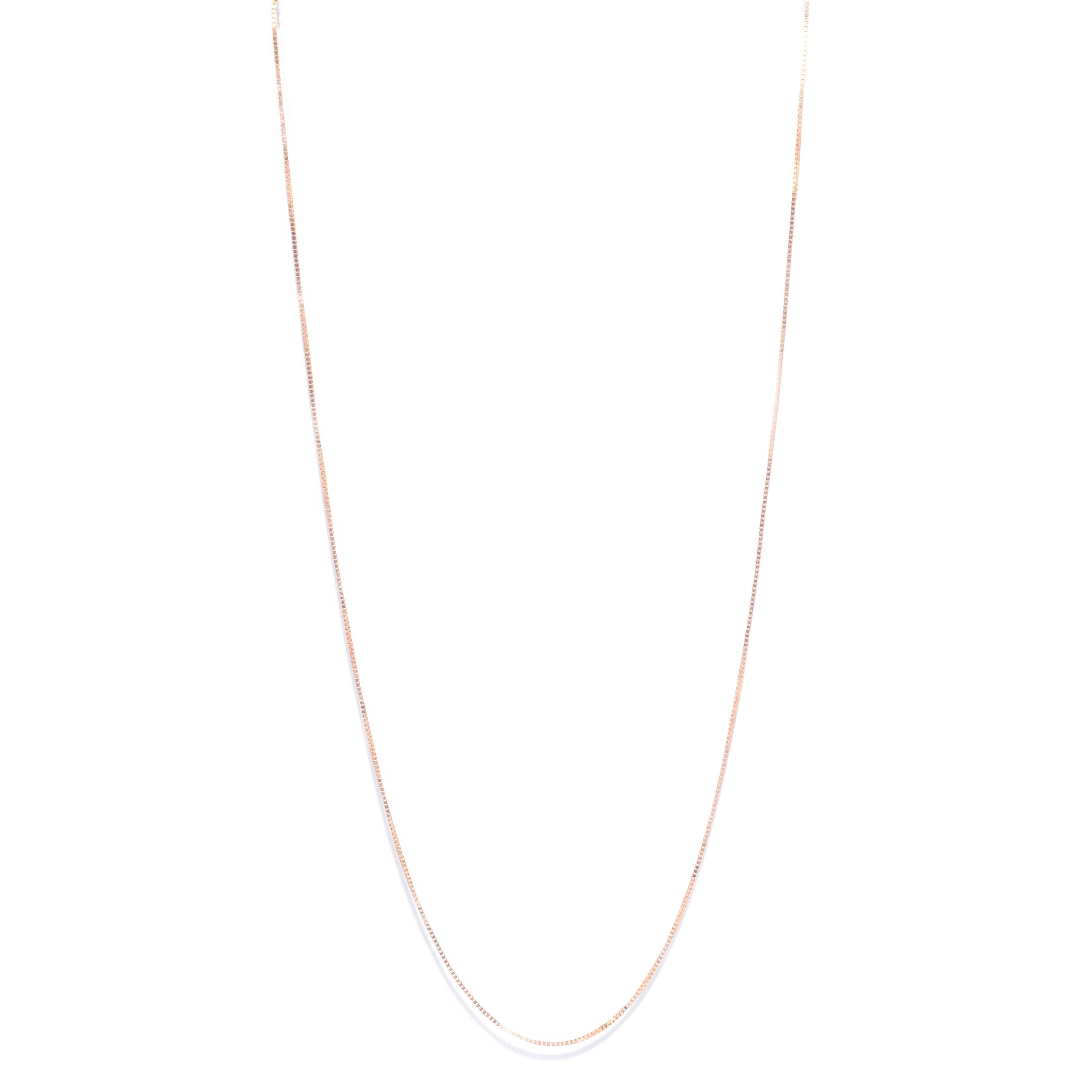 Trove Contemporary Snake Link Chain 10ct Rose Gold 47cm Long Pendants/Necklaces Imperial Jewellery 