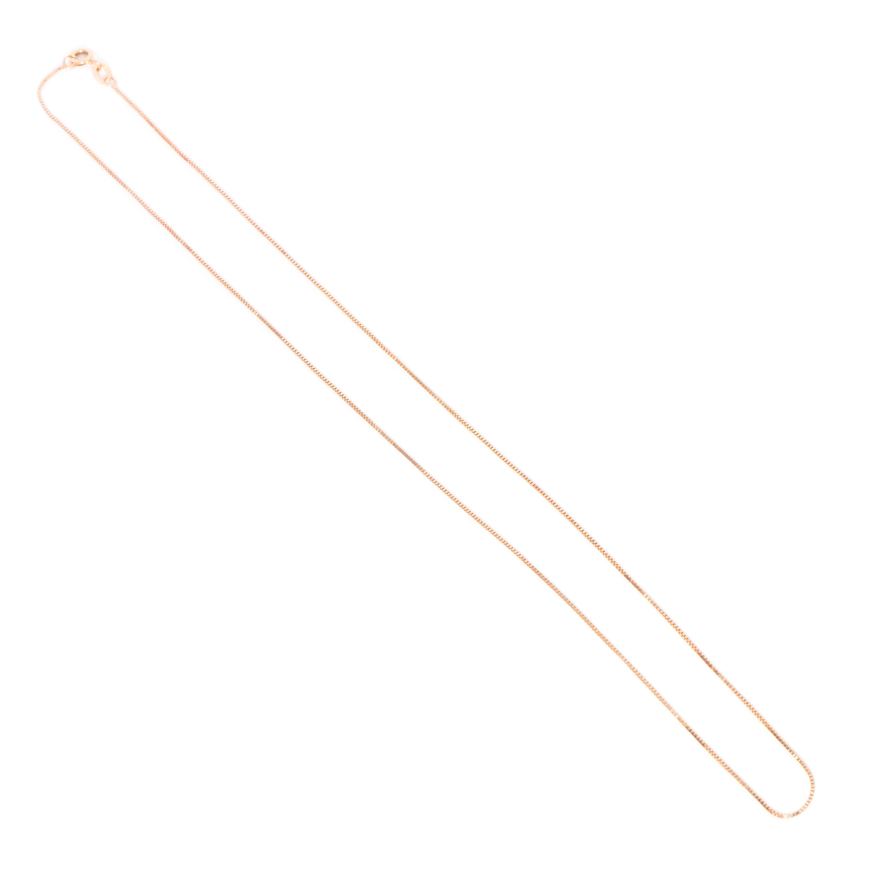 Trove Contemporary Snake Link Chain 10ct Rose Gold 47cm Long Pendants/Necklaces Imperial Jewellery 