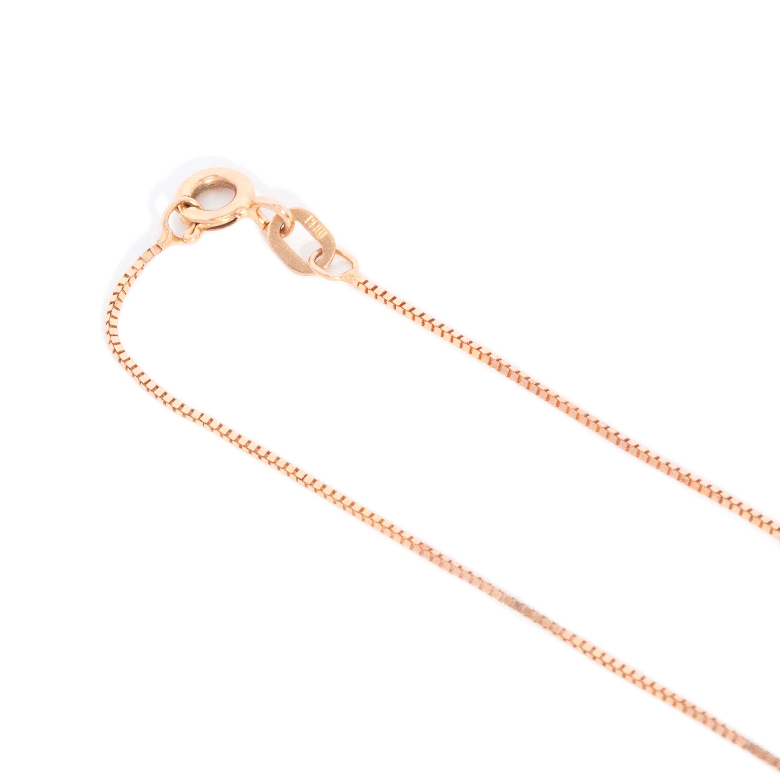 Trove Contemporary Snake Link Chain 10ct Rose Gold 47cm Long Pendants/Necklaces Imperial Jewellery 