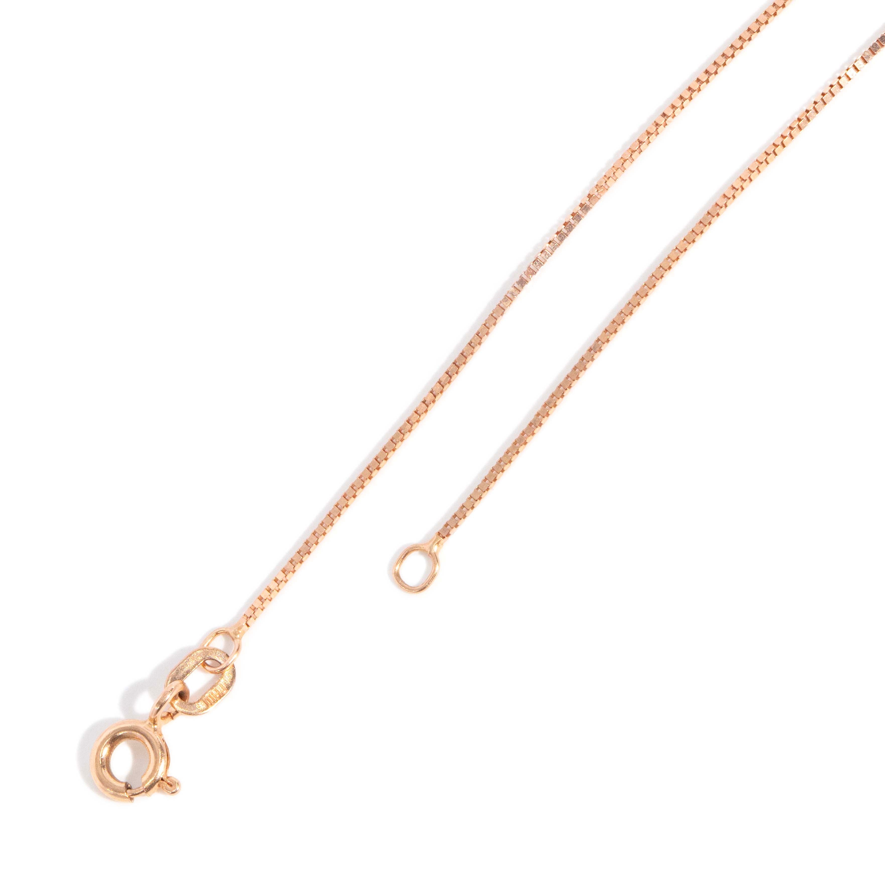 Trove Contemporary Snake Link Chain 10ct Rose Gold 47cm Long Pendants/Necklaces Imperial Jewellery 