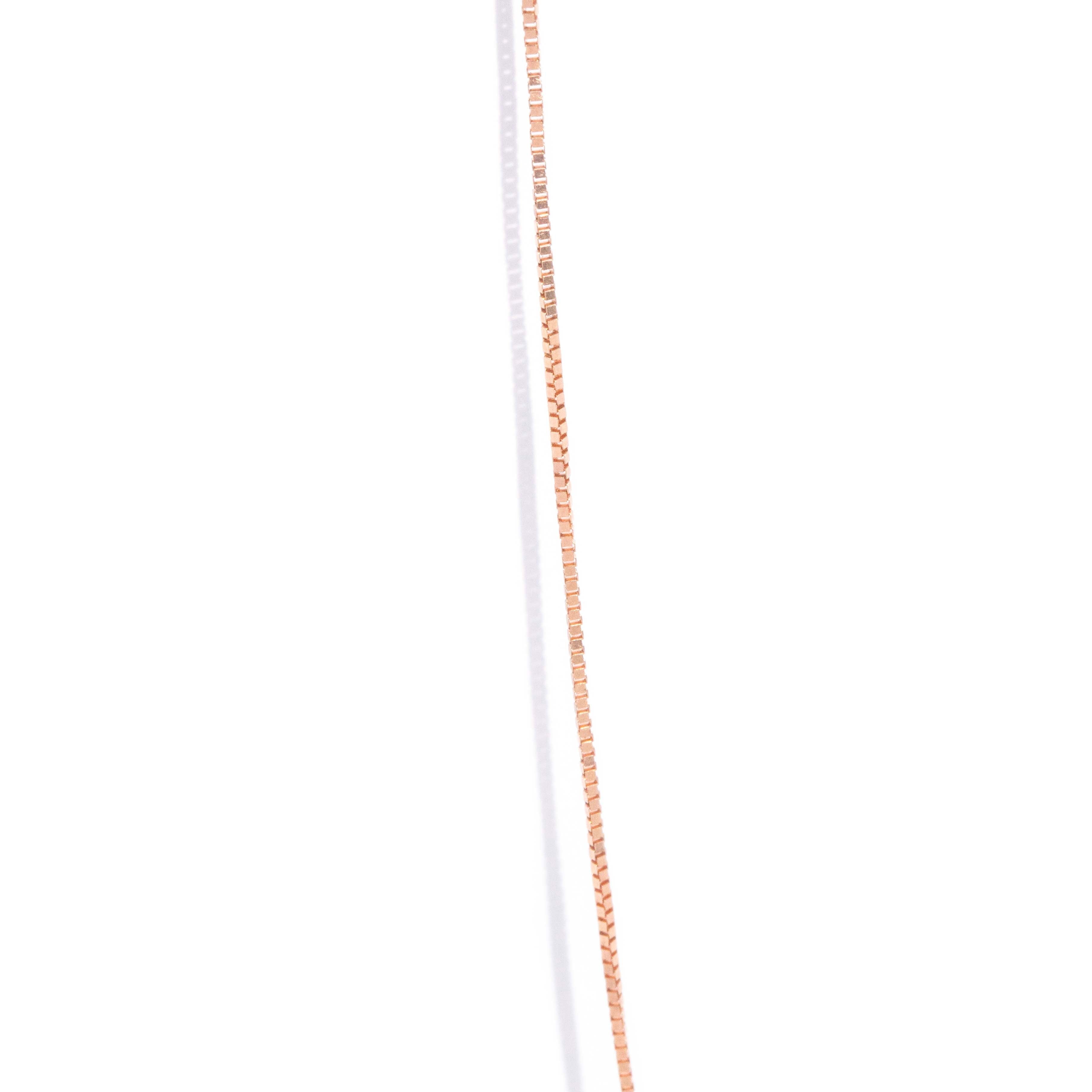 Trove Contemporary Snake Link Chain 10ct Rose Gold 47cm Long Pendants/Necklaces Imperial Jewellery 