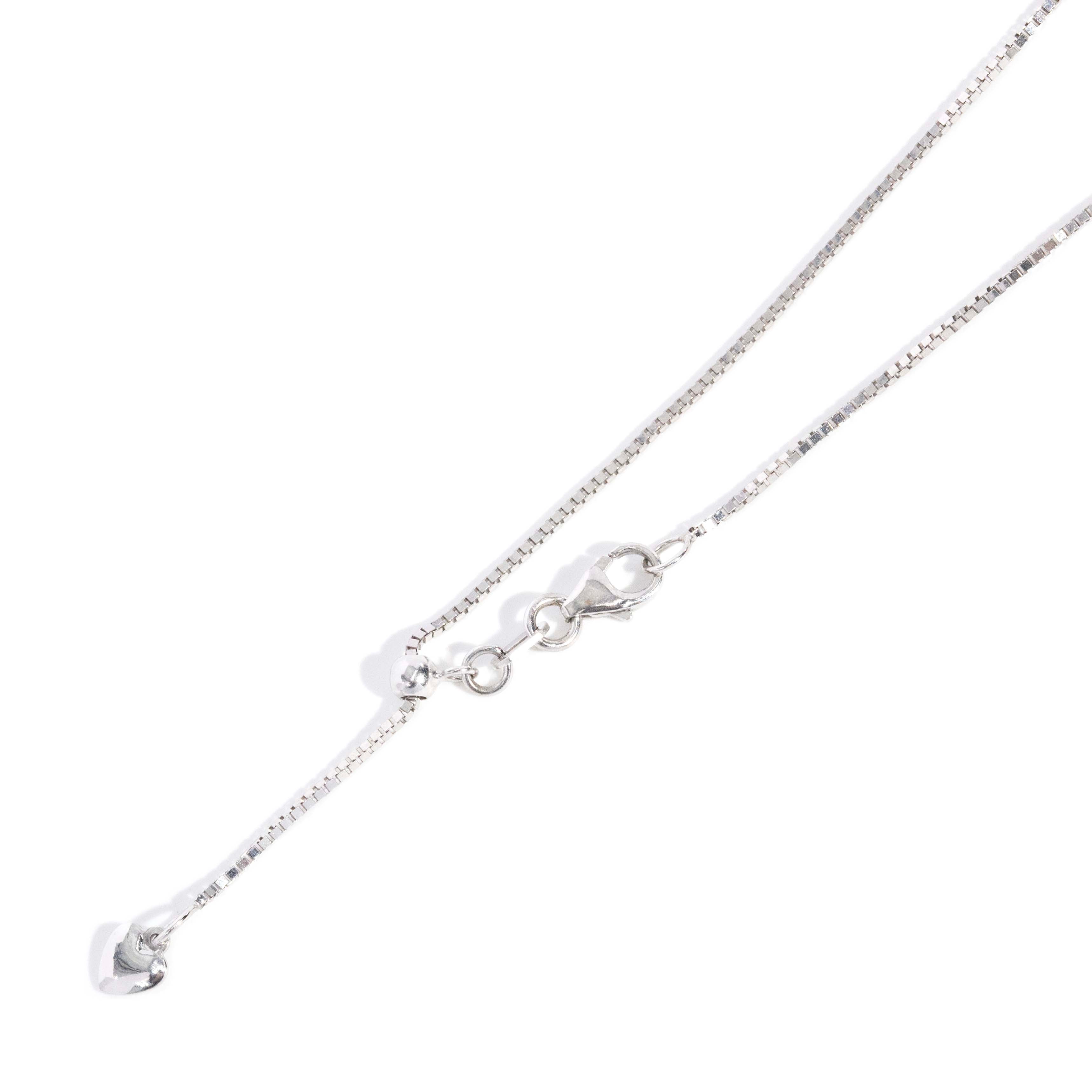 Trove Contemporary Snake Link Chain 9ct White Gold 50cm Long Pendants/Necklaces Imperial Jewellery 