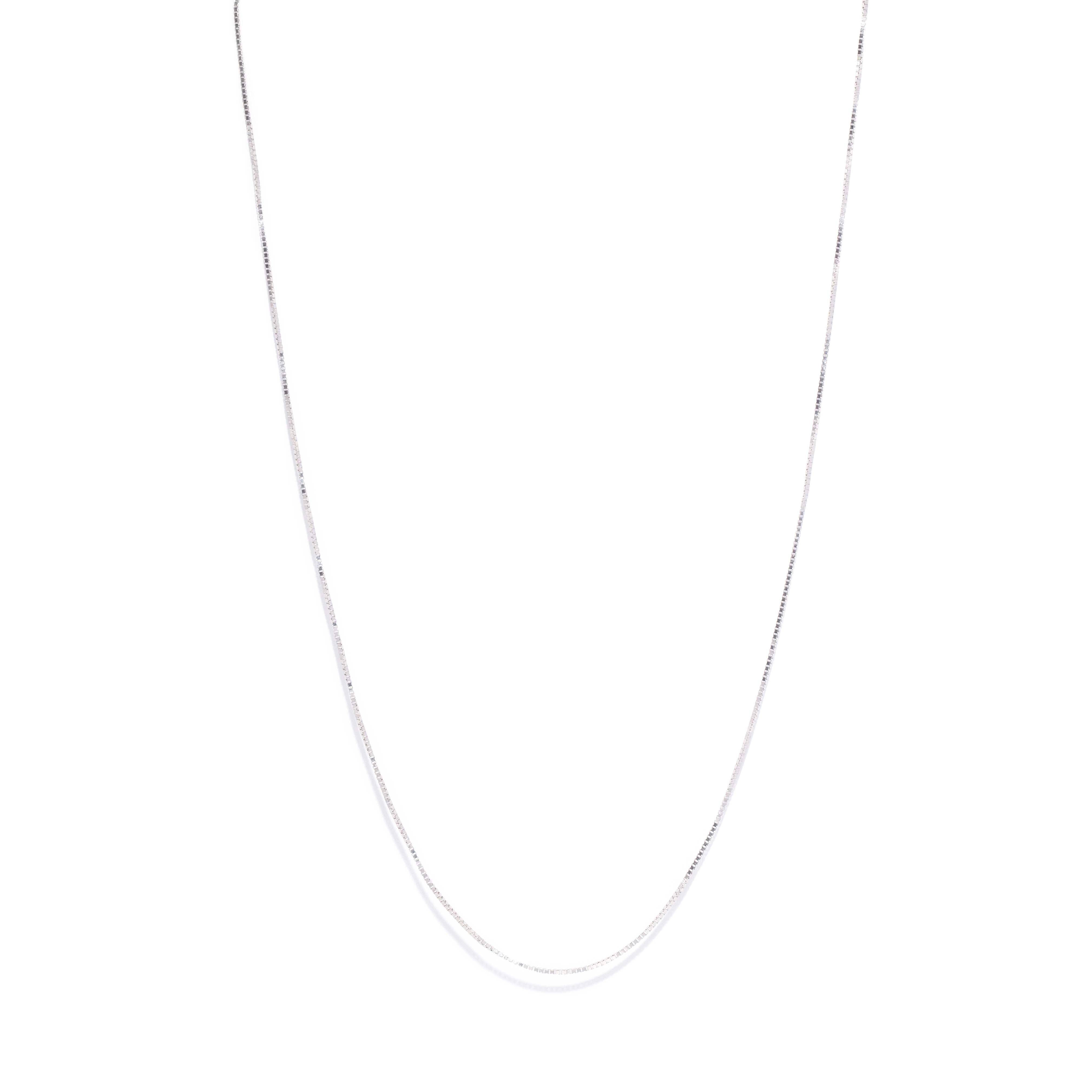 Trove Contemporary Snake Link Chain 9ct White Gold 50cm Long Pendants/Necklaces Imperial Jewellery 