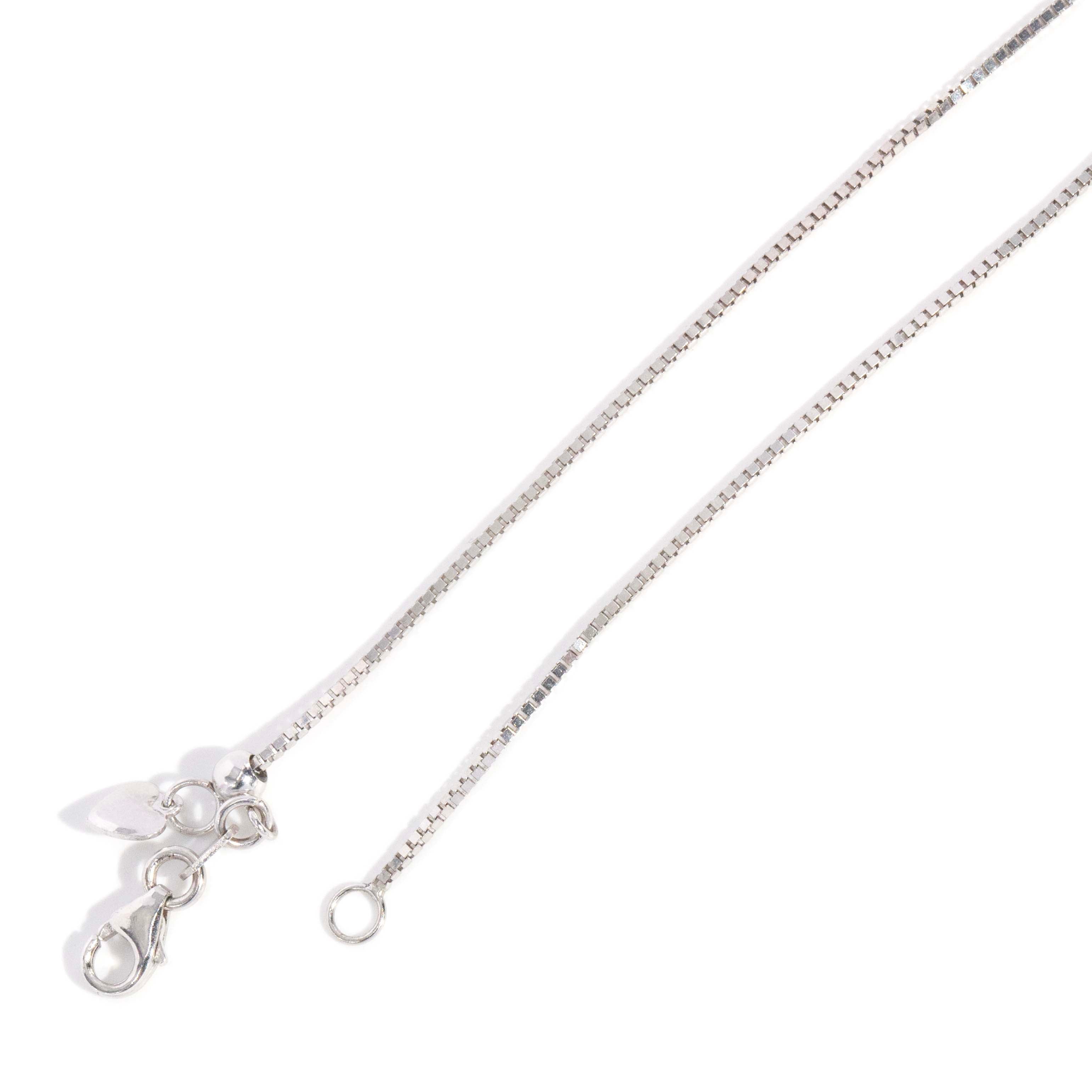 Trove Contemporary Snake Link Chain 9ct White Gold 50cm Long Pendants/Necklaces Imperial Jewellery 