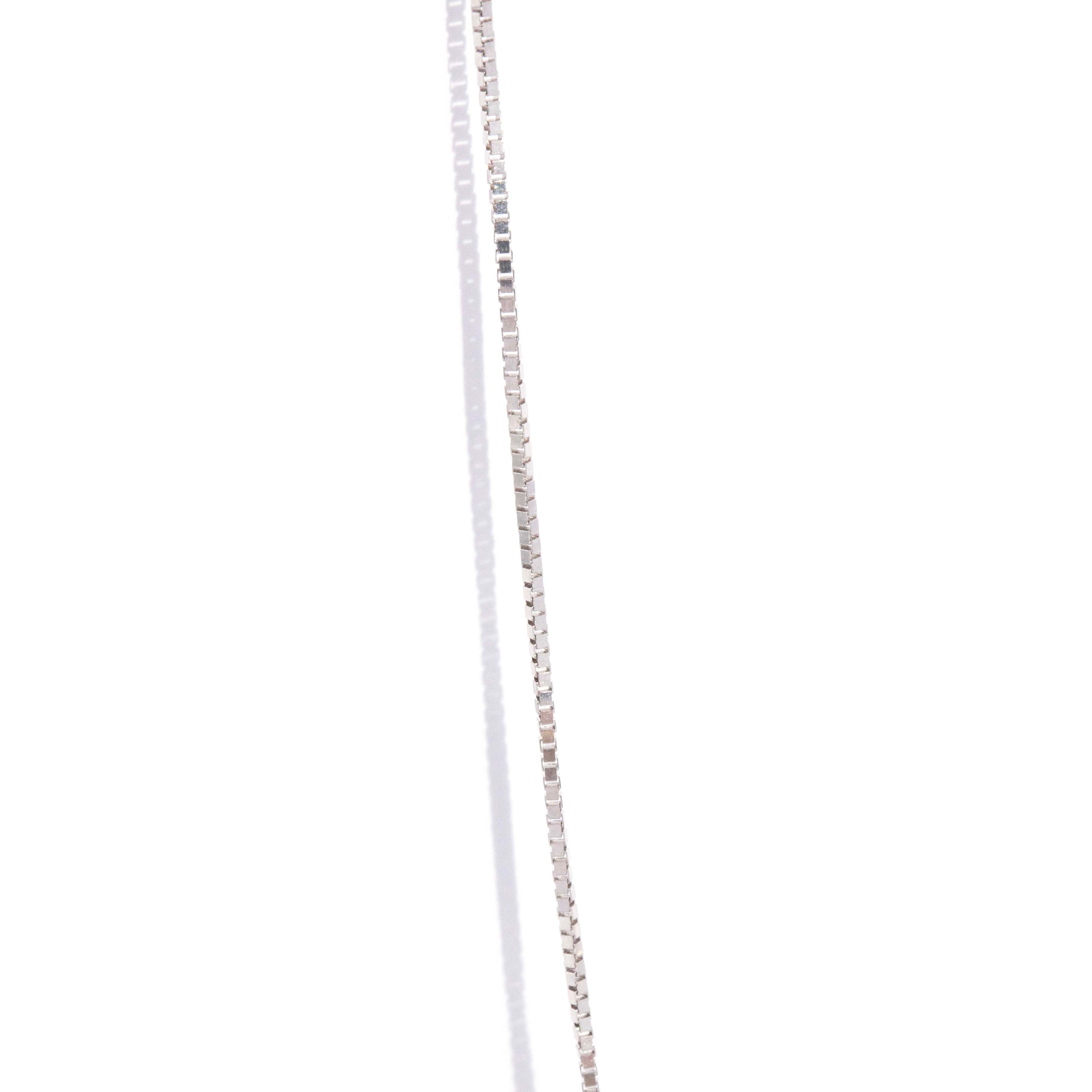 Trove Contemporary Snake Link Chain 9ct White Gold 50cm Long Pendants/Necklaces Imperial Jewellery 