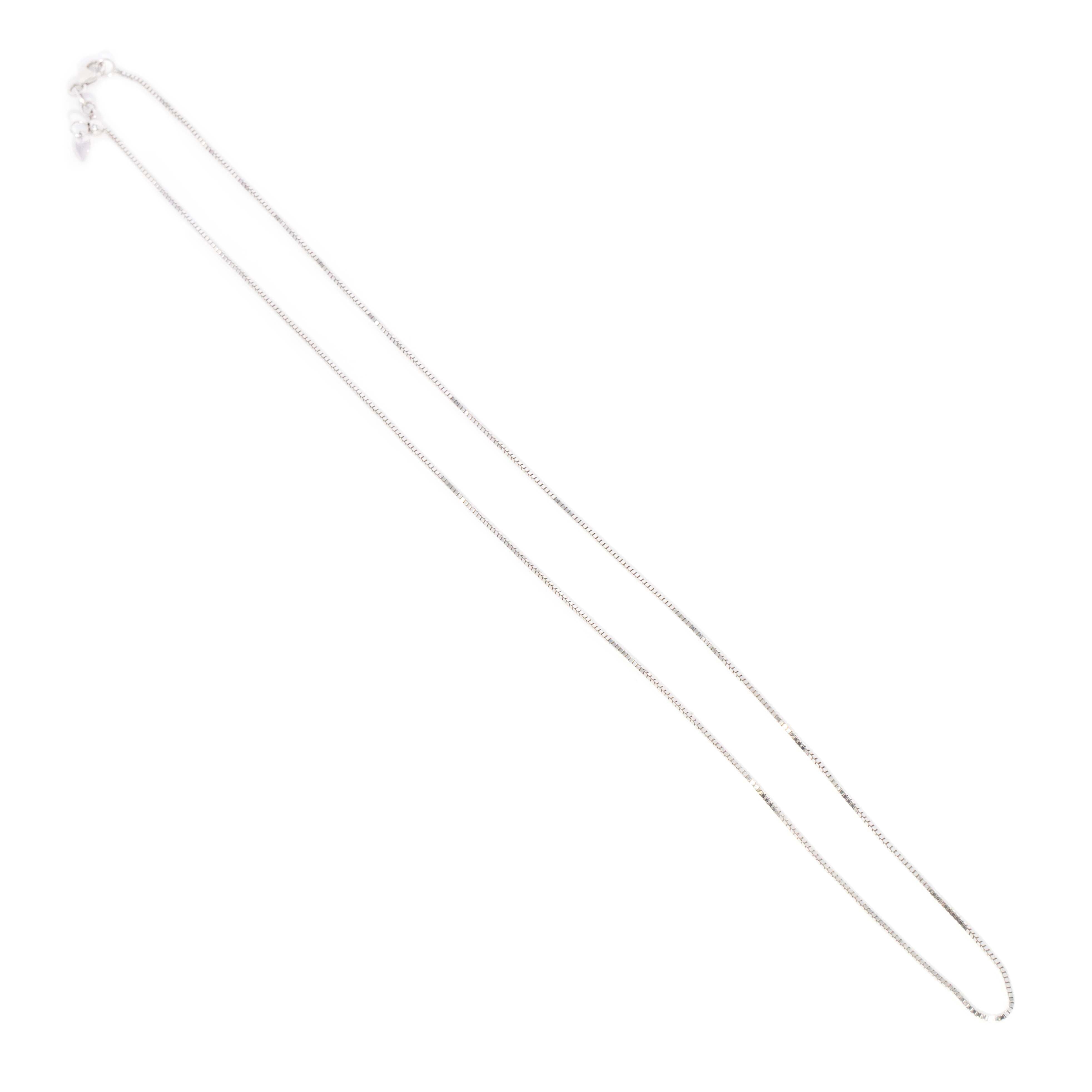 Trove Contemporary Snake Link Chain 9ct White Gold 50cm Long Pendants/Necklaces Imperial Jewellery 
