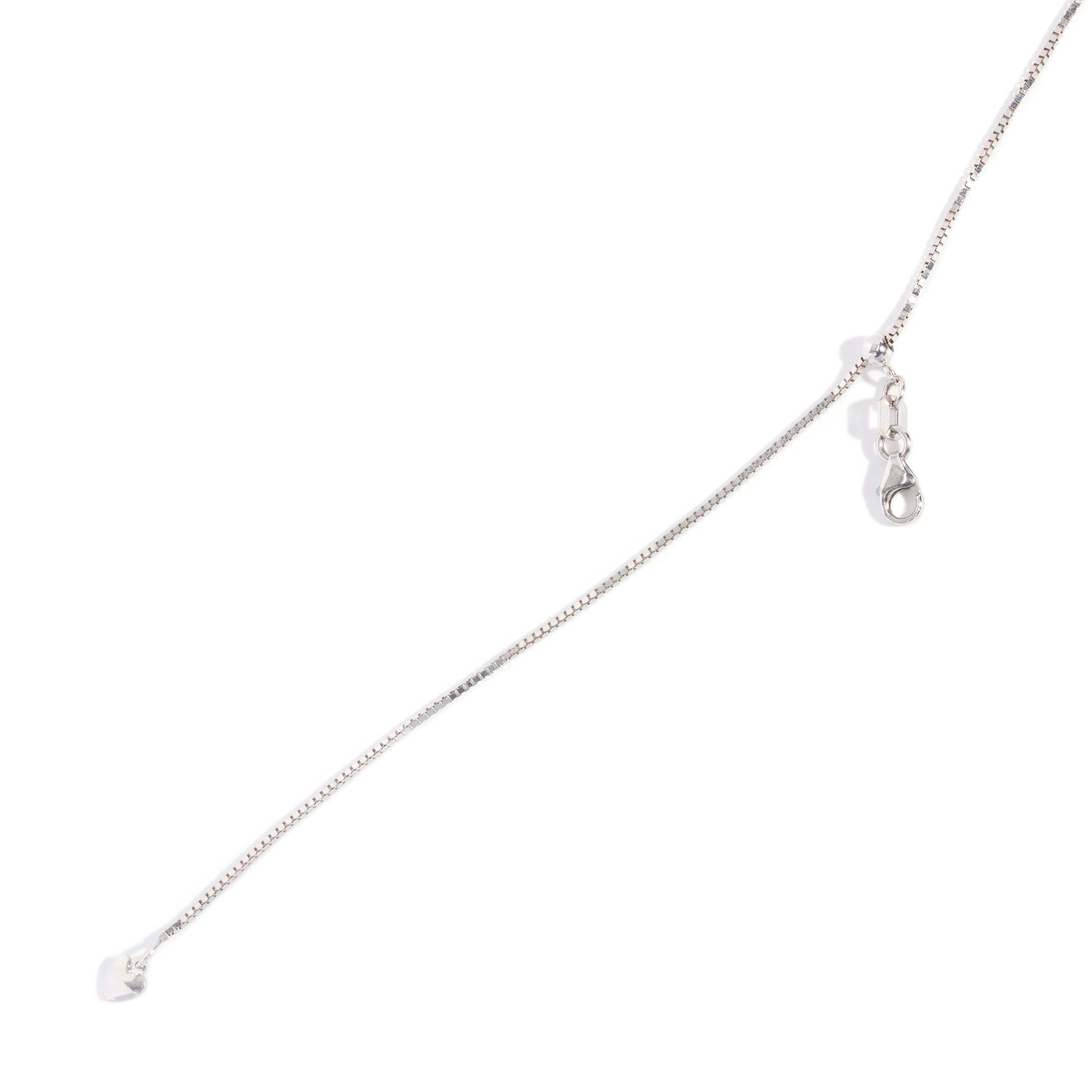 Trove Contemporary Snake Link Chain 9ct White Gold 50cm Long Pendants/Necklaces Imperial Jewellery 