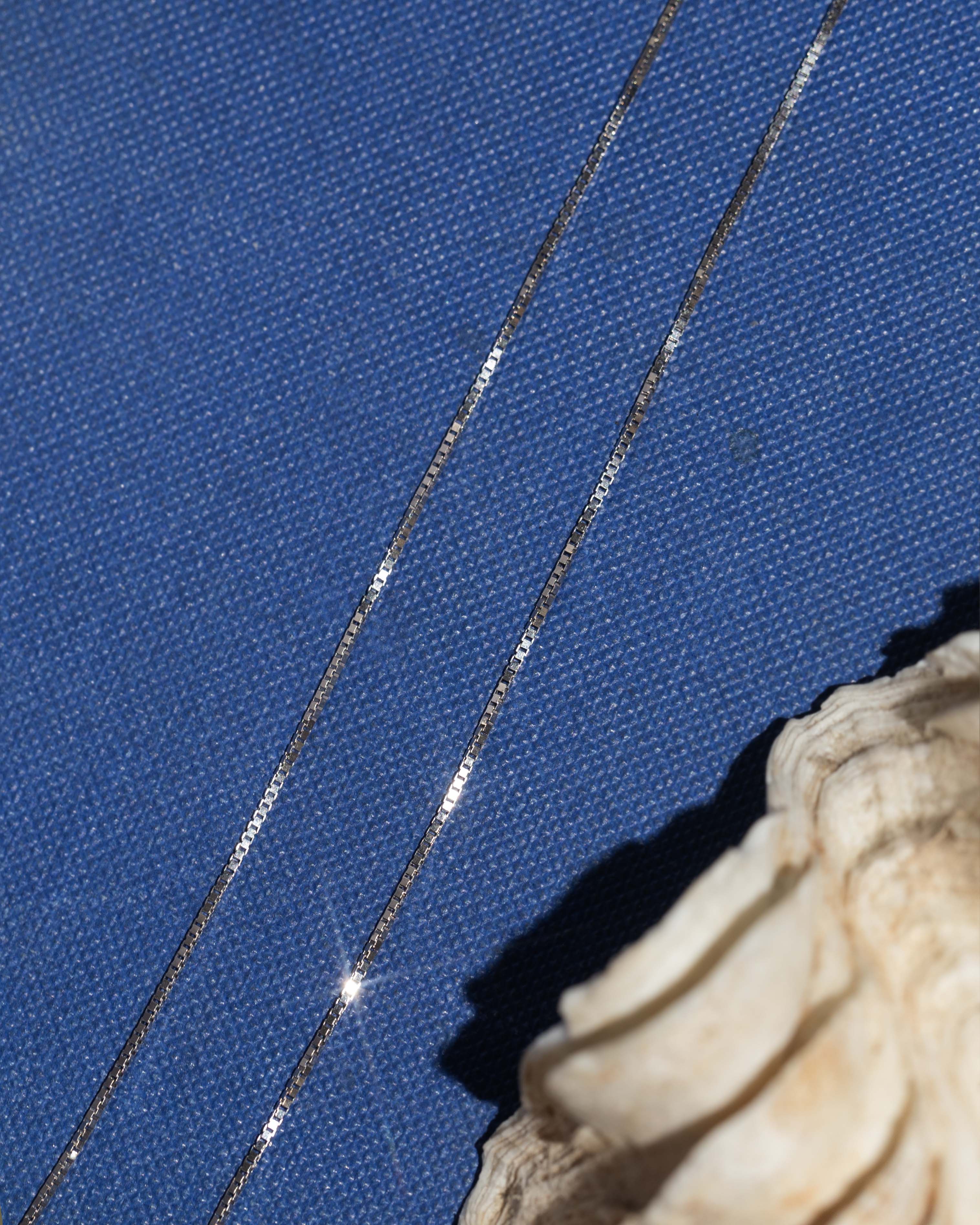 Trove Contemporary Snake Link Chain 9ct White Gold 50cm Long Pendants/Necklaces Imperial Jewellery 