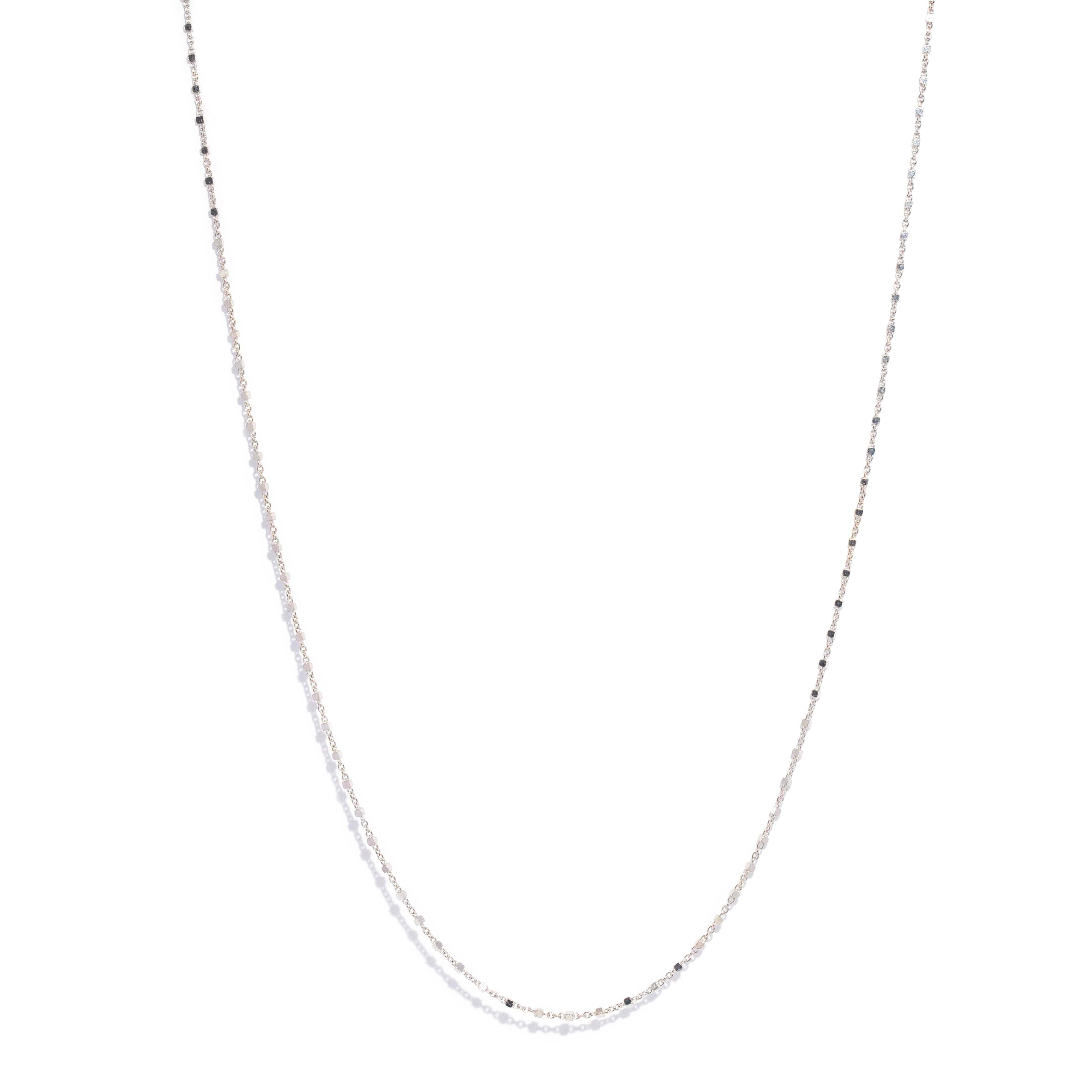 Trove Contemporary Spiga Link Chain 18ct White Gold 41cm Long Pendants/Necklaces Imperial Jewellery 