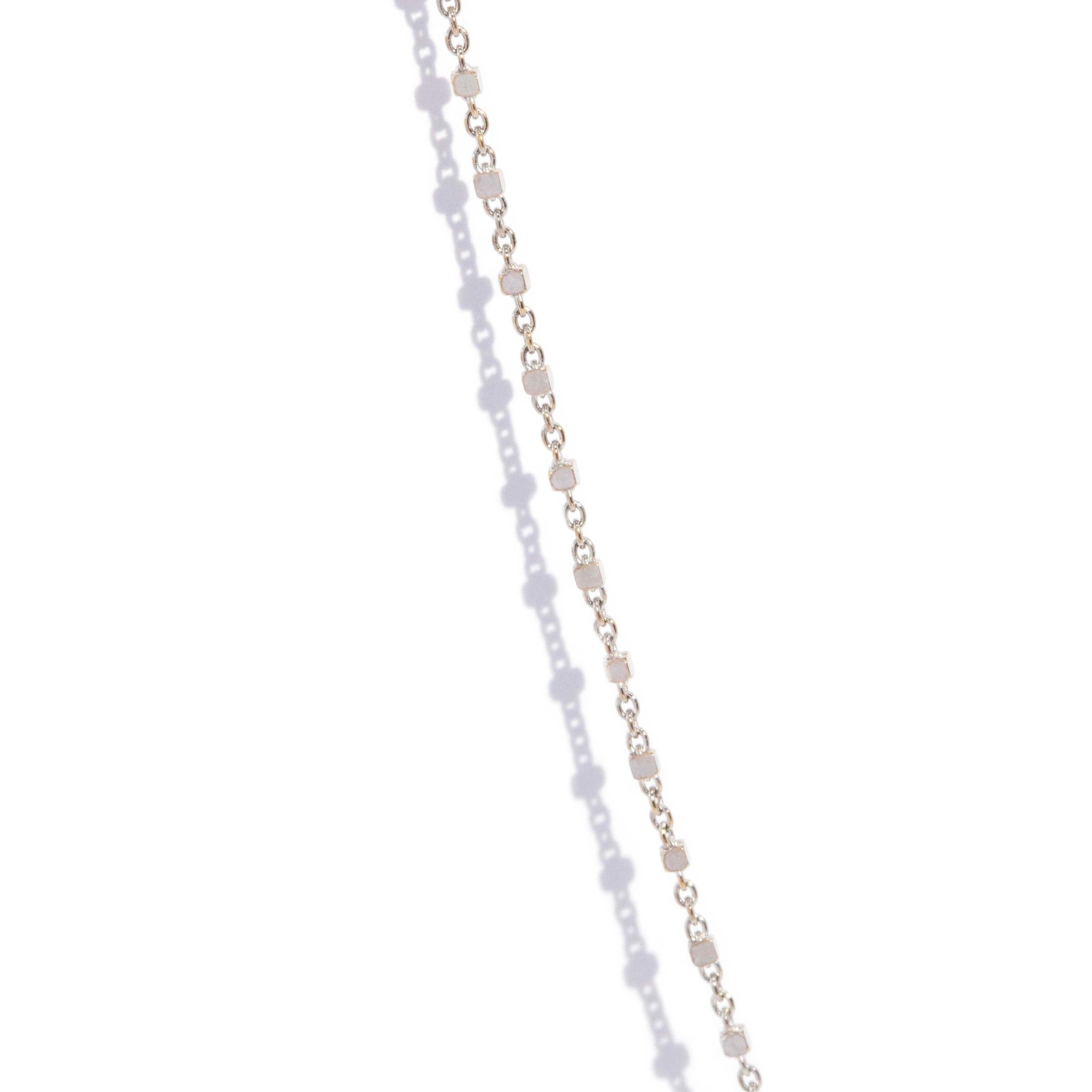 Trove Contemporary Spiga Link Chain 18ct White Gold 41cm Long Pendants/Necklaces Imperial Jewellery 