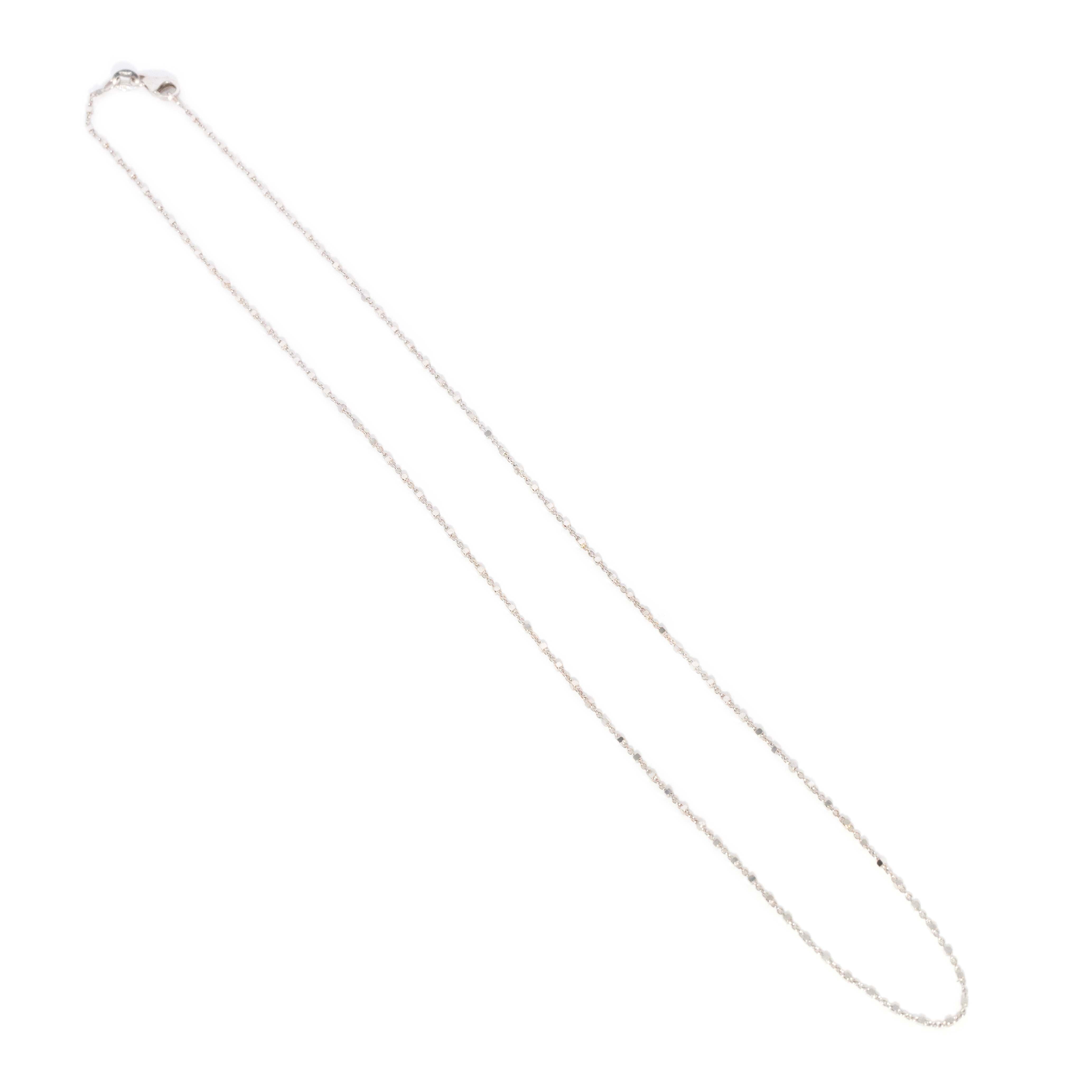 Trove Contemporary Spiga Link Chain 18ct White Gold 41cm Long Pendants/Necklaces Imperial Jewellery 