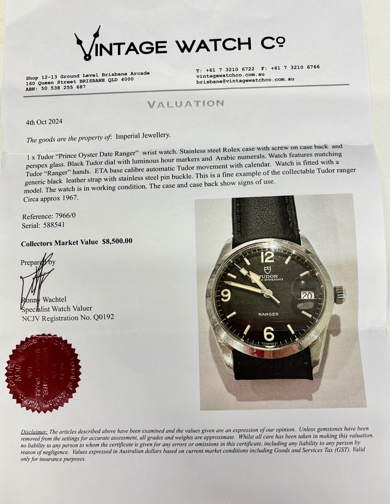 Tudor 1967 Prince Oysterdate Ranger Watch Watches Tudor 