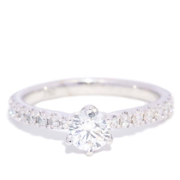 Tudor GIA Certified Diamond Ring 18ct White Gold Rings Imperial Jewellery 