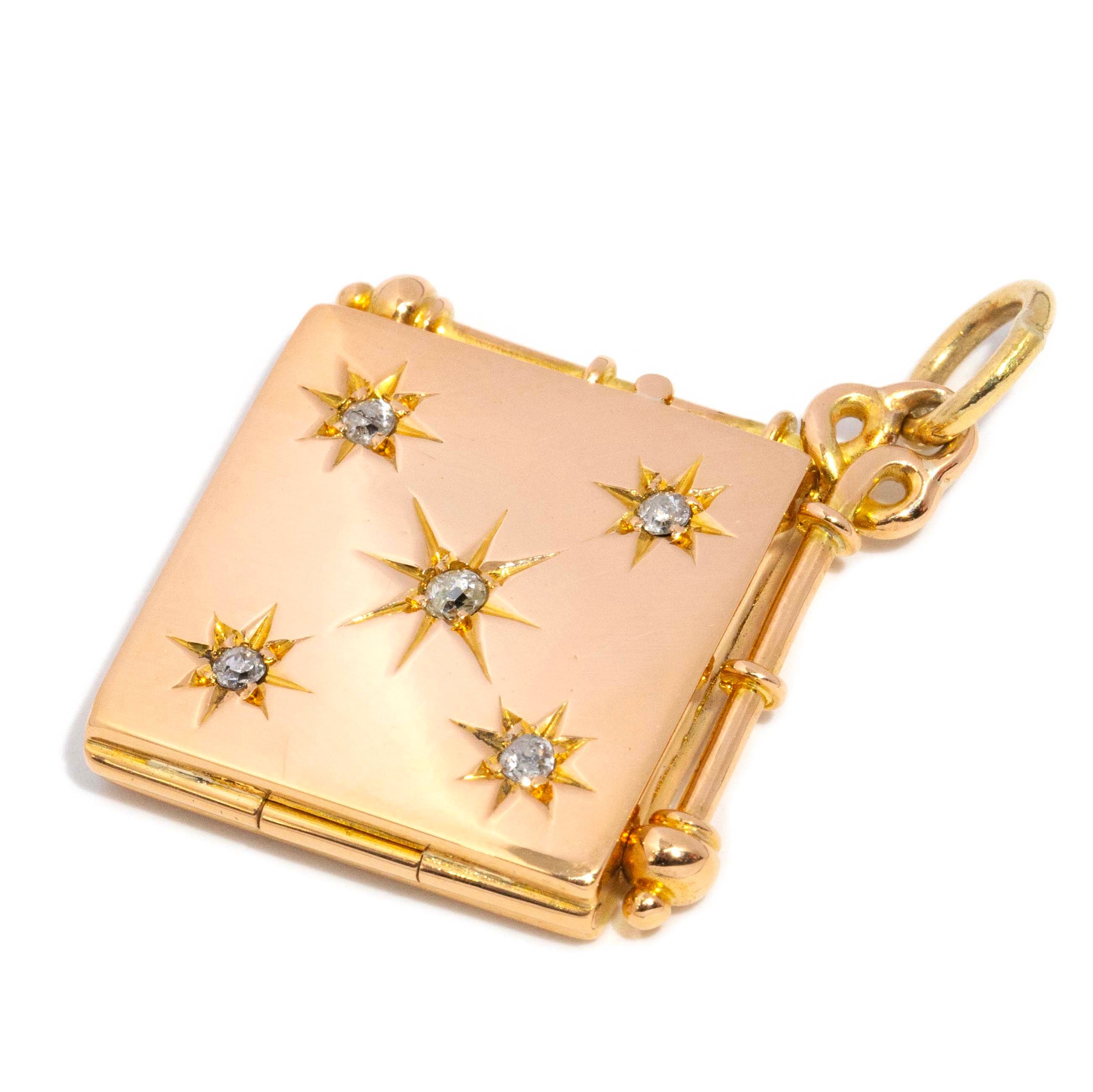 Twila Antique Diamond Locket Pendant 18ct Gold Pendants/Necklaces Imperial Jewellery 