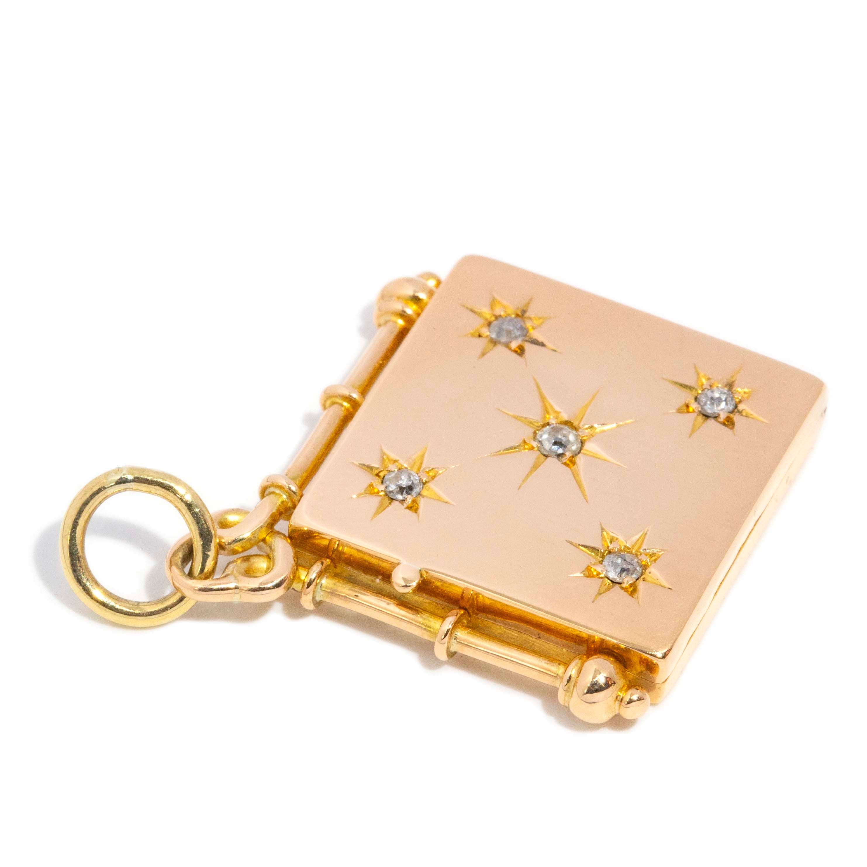 Twila Antique Diamond Locket Pendant 18ct Gold Pendants/Necklaces Imperial Jewellery 