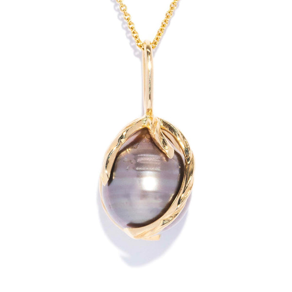 Uma Tahitian Pearl Organic Pendant 14ct Gold Pendants/Necklaces Imperial Jewellery 