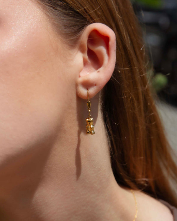 Ursula Gummy Bear Lever Back Earrings 9ct Gold Earrings Imperial Jewellery 