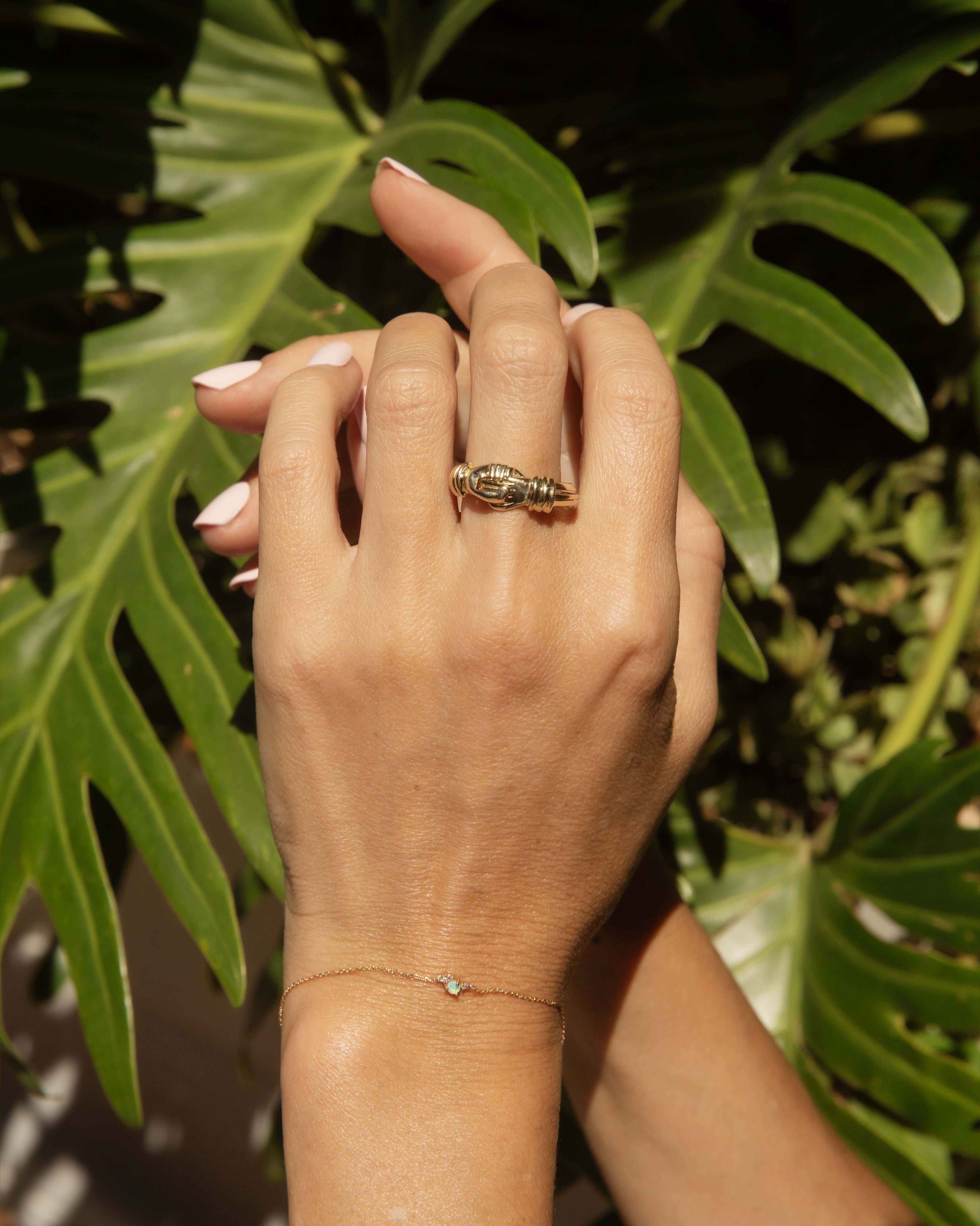 Valentin 1980s Fede Three Part Heart Ring 9ct Gold Rings Imperial Jewellery 