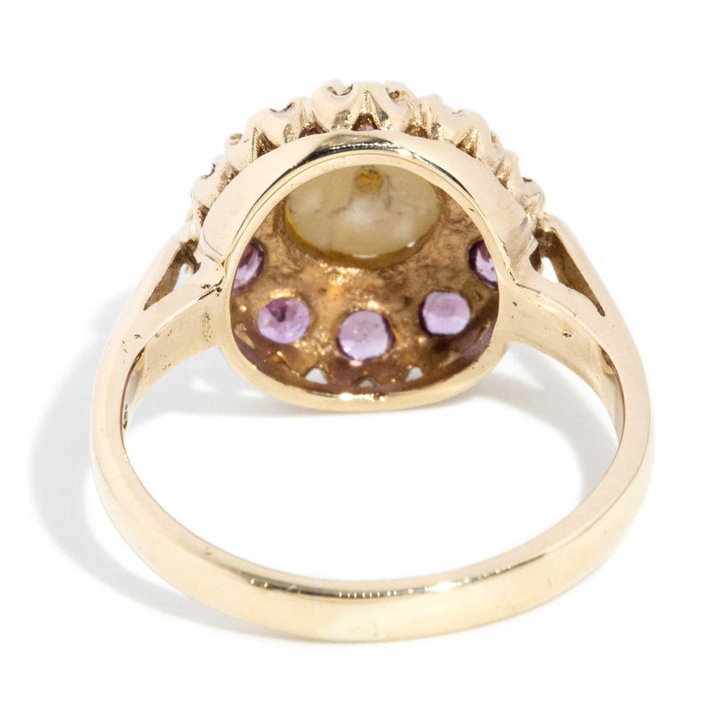 Vera 1966 Pearl & Sapphire Ring 9ct Gold