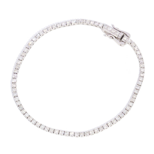 Vera Brilliant Cut Diamond Tennis Bracelet 9K White Gold