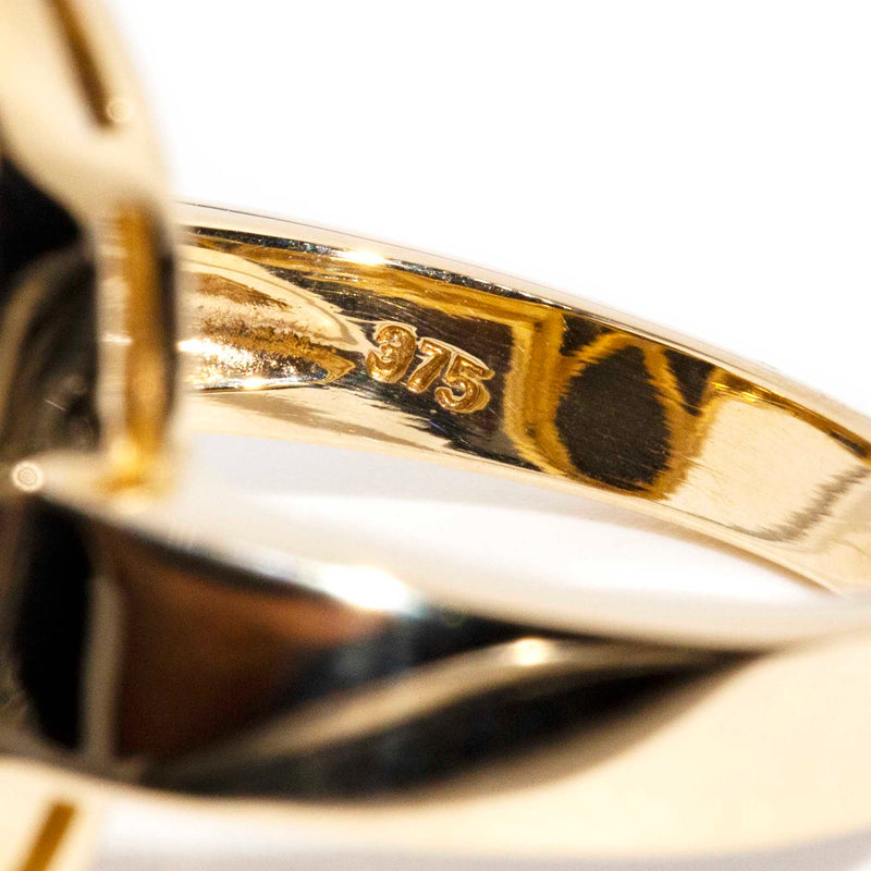 Veronica Onyx Peal & Diamond 9ct Gold Ring* DRAFT Rings Imperial Jewellery 