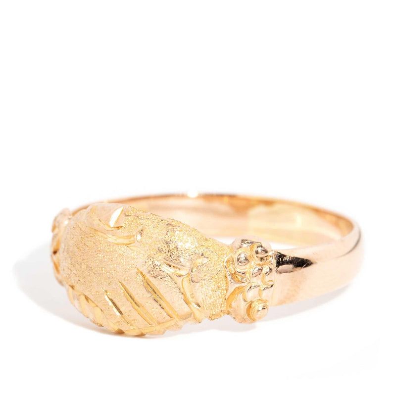 April 1930s Fede Loyalty Ring 15ct Yellow Gold