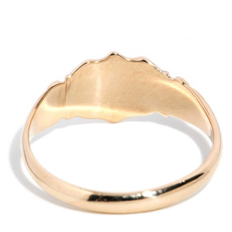 Harvey 1960s Shield Signet Ring 9ct Gold