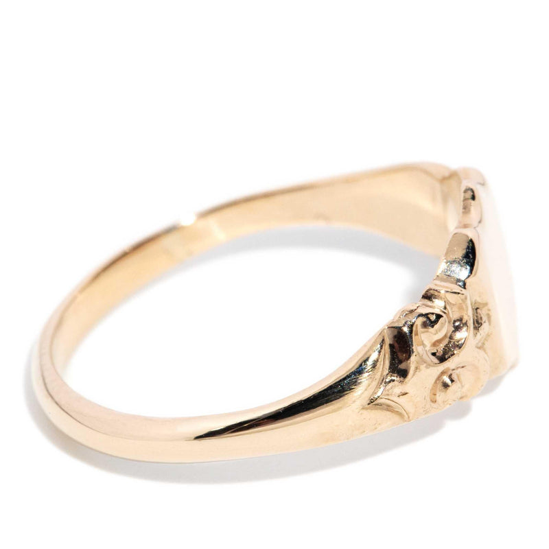 Harvey 1960s Shield Signet Ring 9ct Gold