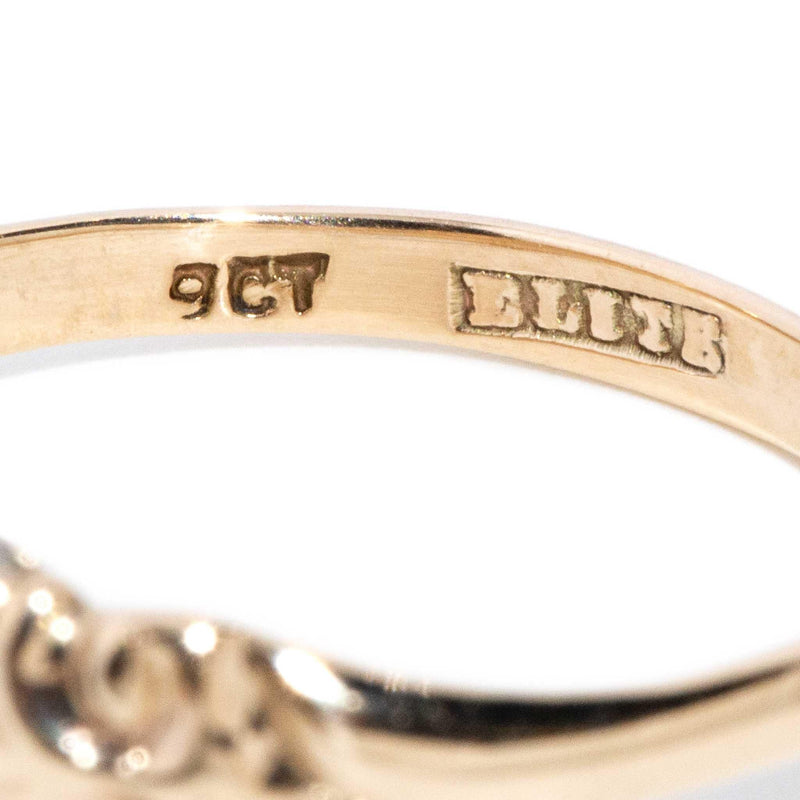 Harvey 1960s Shield Signet Ring 9ct Gold