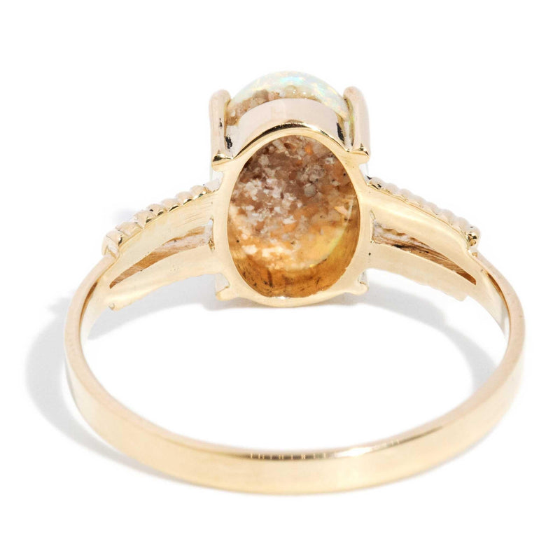 Lexi 1970s 1.01ct Solid Crystal Opal Ring 14ct Gold