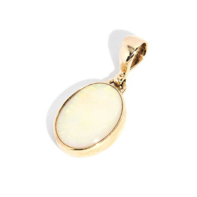 Gina 1980s Australian Opal Pendant 9ct Gold