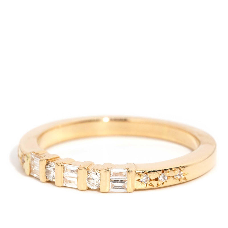 Devon 1980s Diamond Band Ring 18ct Gold