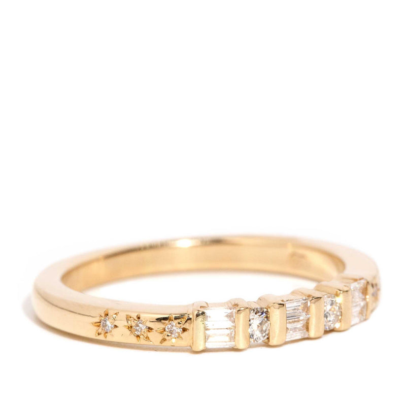 Devon 1980s Diamond Band Ring 18ct Gold