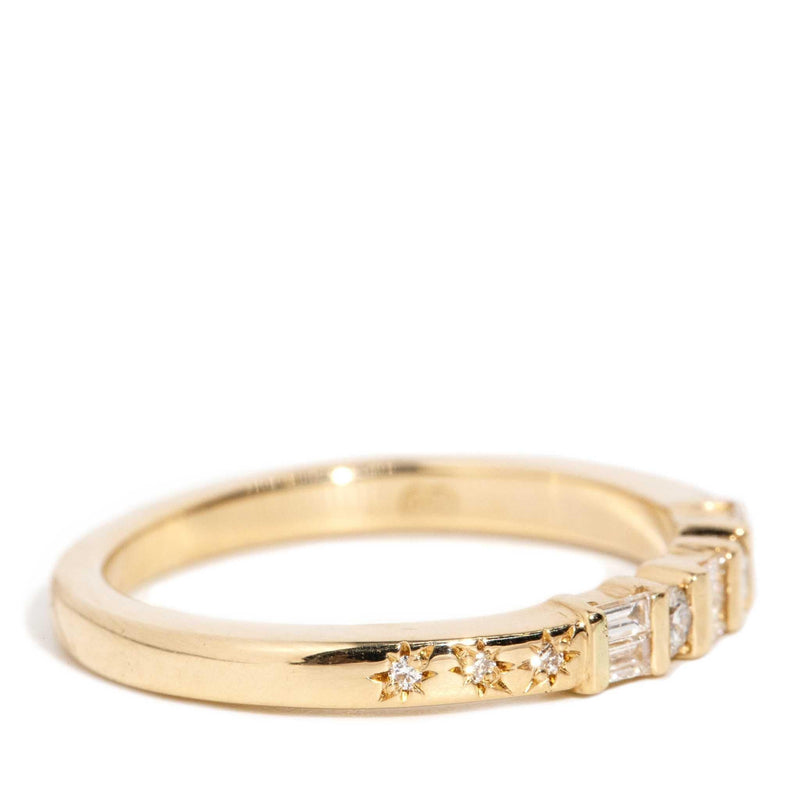 Devon 1980s Diamond Band Ring 18ct Gold