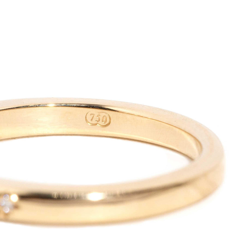 Devon 1980s Diamond Band Ring 18ct Gold