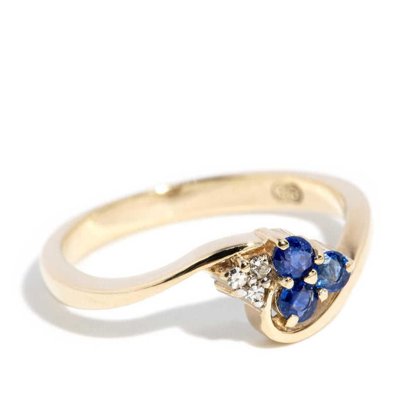 Pepper 1980s Sapphire & Diamond Ring 9ct