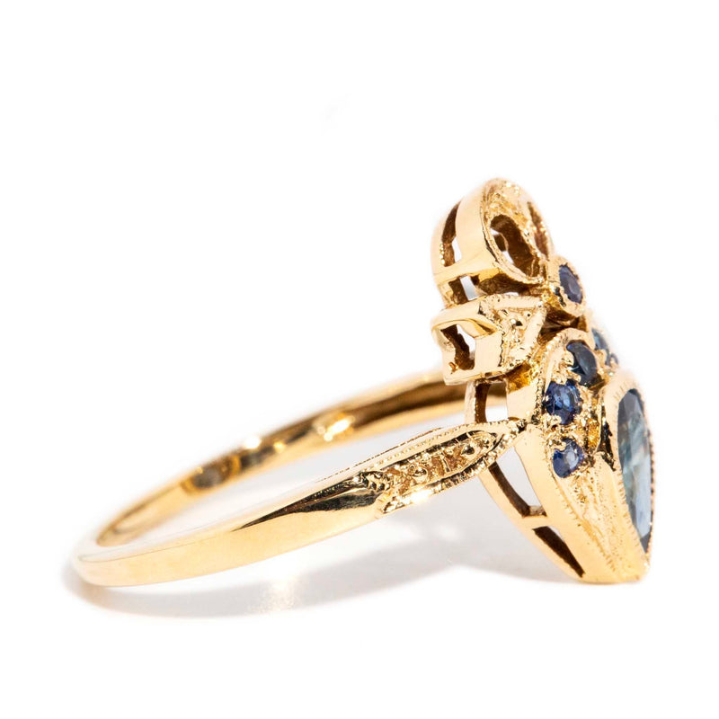 Vivien Blue Sapphire Ring 9ct Gold Rings Imperial Jewellery 