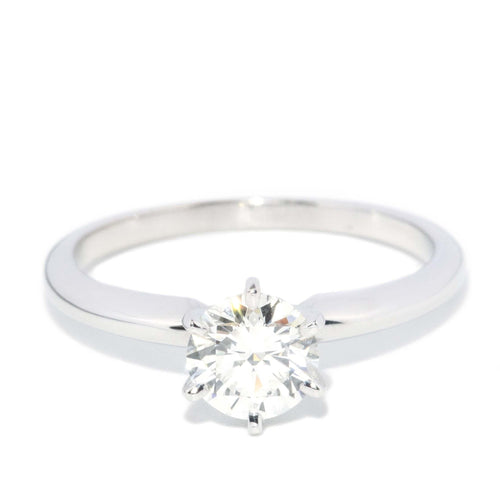 Willow GIA 0.90ct Diamond Solitaire Ring 14K White Gold
