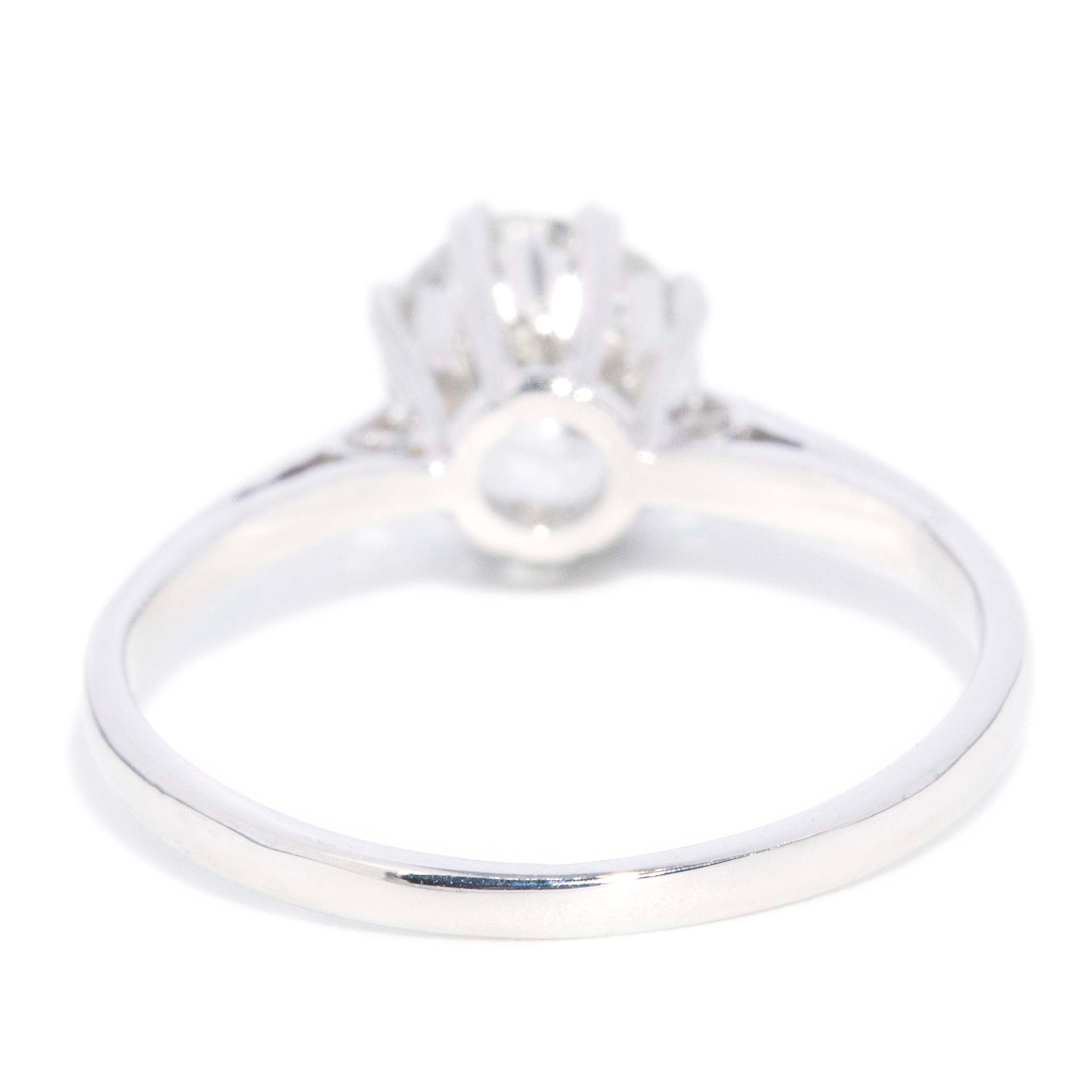 Wren Reinvented Old Cut Diamond Solitaire Ring 18ct White Gold Rings Imperial Jewellery 