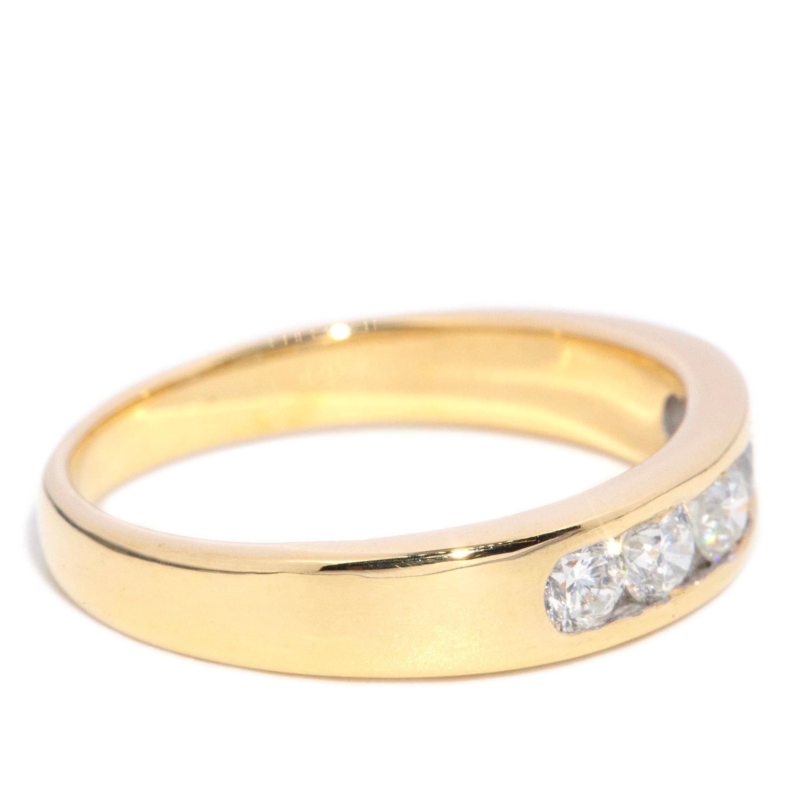 Xanthia Channel Set Diamond Band 18ct Gold Rings Imperial Jewellery 