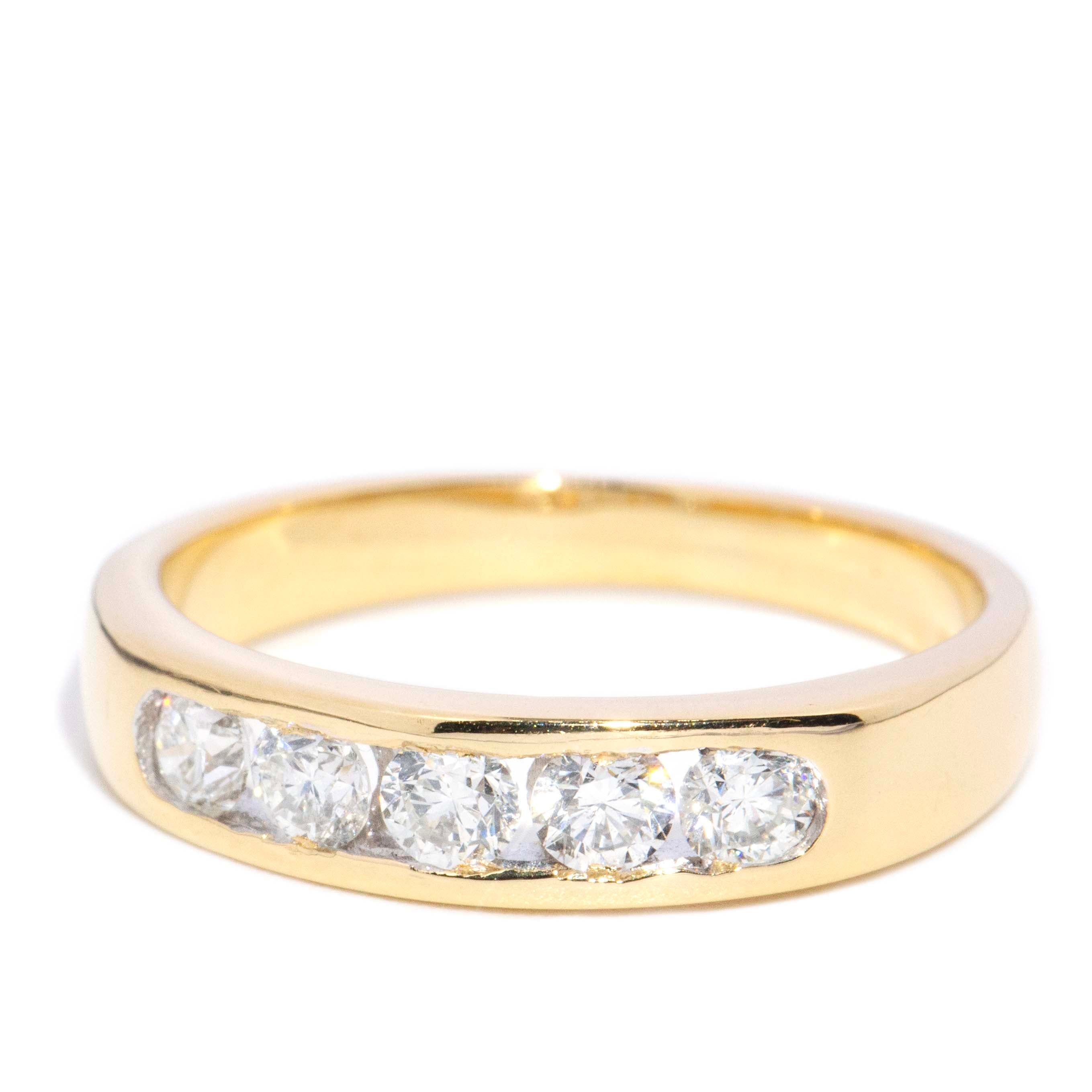 Xanthia Channel Set Diamond Band 18ct Gold Rings Imperial Jewellery 