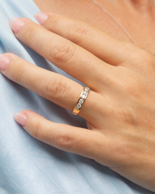 Xanthia Channel Set Diamond Band 18ct Gold Rings Imperial Jewellery 