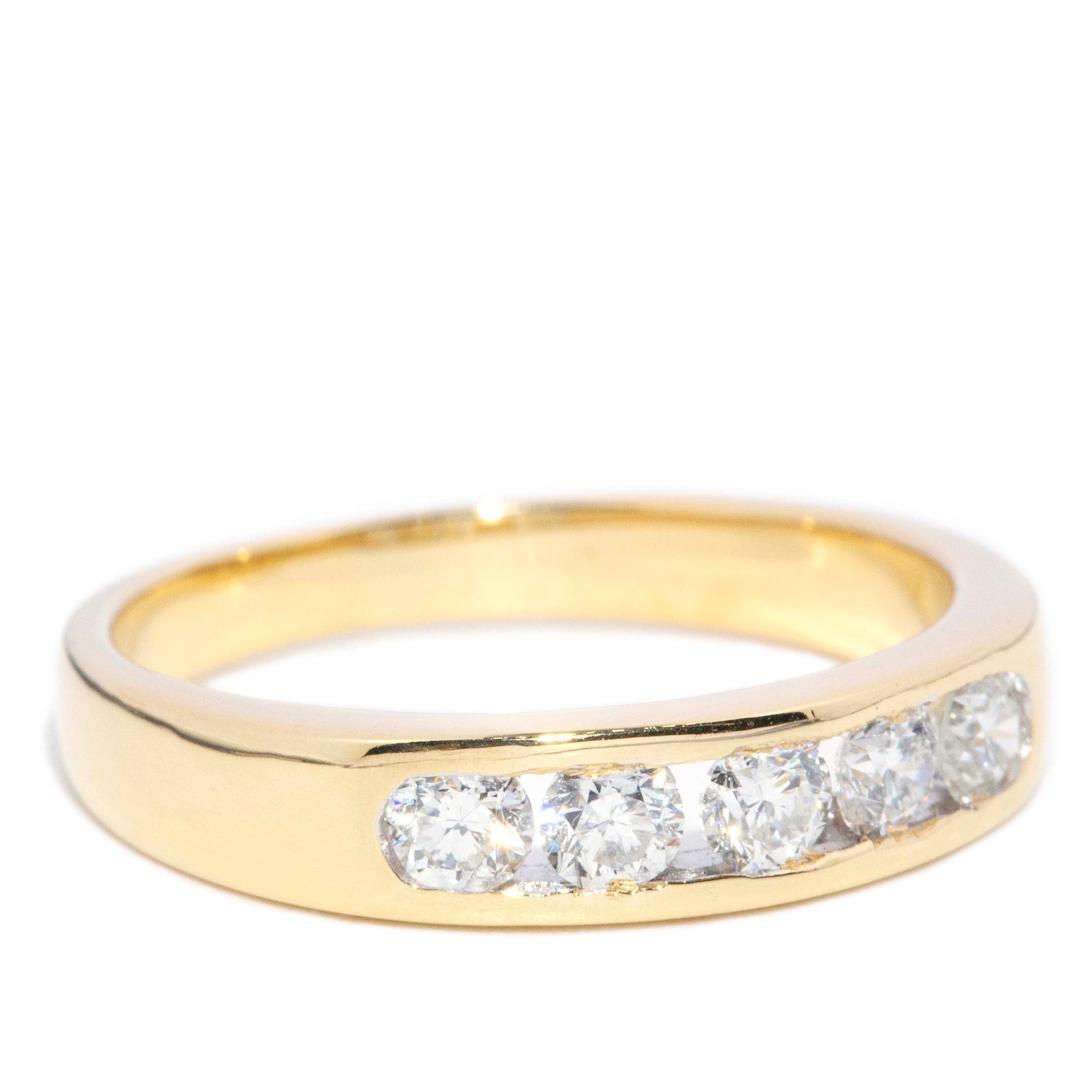 Xanthia Channel Set Diamond Band 18ct Gold Rings Imperial Jewellery 