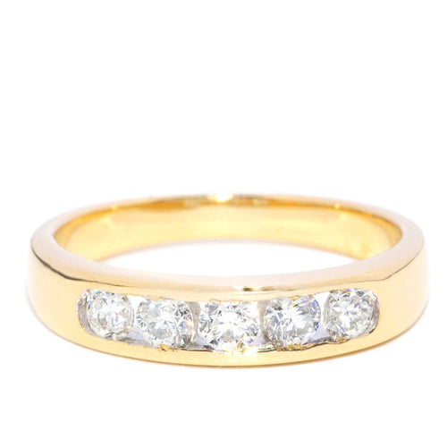 Xanthia Channel Set Diamond Eternity Ring 18K Yellow Gold