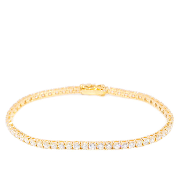 Xenia Contemporary 4.56 Carat Diamond Tennis Link Bracelet 18ct Yellow Gold Bracelets/Bangles Imperial Jewellery 